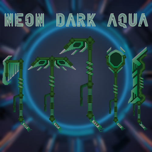 Neon Dark Aqua Set